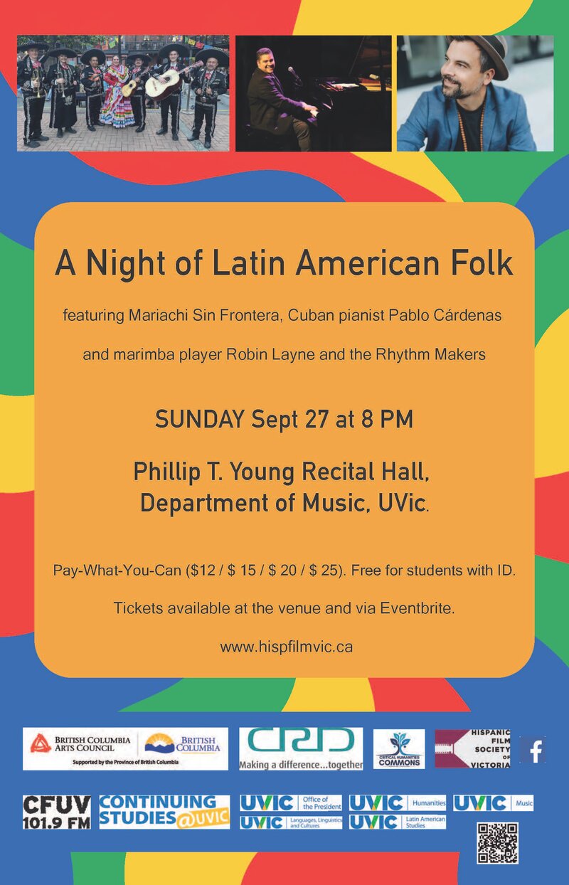 Poster — A Night of Latin American Folk, September 27, 2026